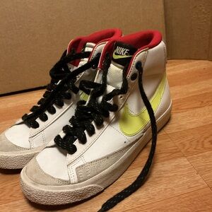 Nike High-Tops with Red and Yellow Highlights